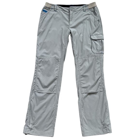Duluth Trading Co Women's Tan Gray Nylon Cargo Hiking Pants Size 10 - Picture 1 of 10